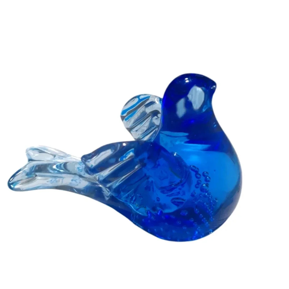 Enesco Bluebird of Happiness Glass Figurine